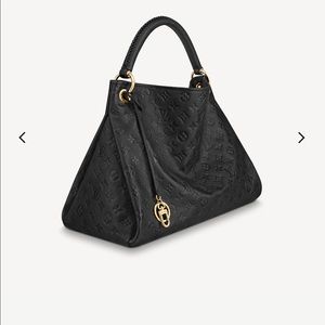 ARTSY MM Black Leather LV Bag